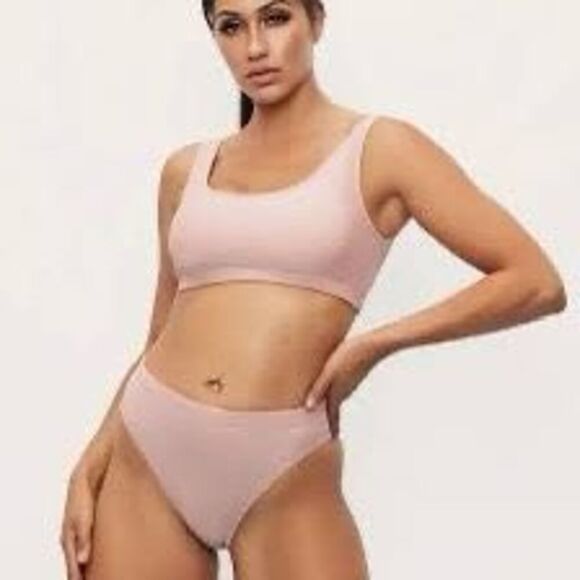 High waisted light pink bikini size medium - Picture 1 of 5